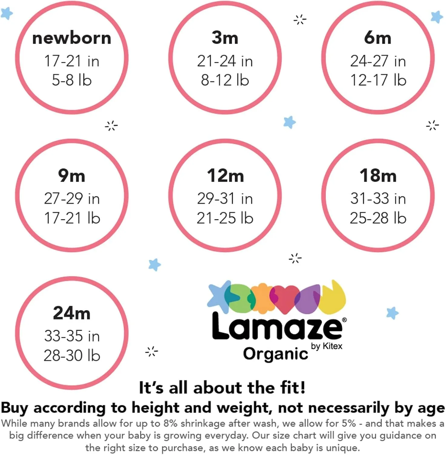 Lamaze Organic Baby baby-girls Pure Organic Cotton Sleep N Play, Zipper Closure Footed Sleepwear, 1 Pk