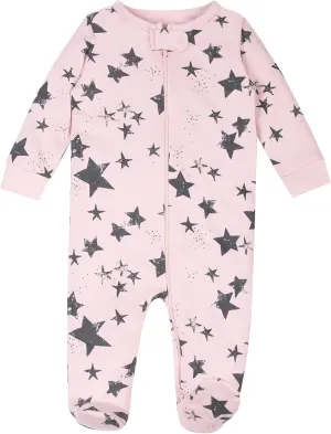 Lamaze Organic Baby baby-girls Pure Organic Cotton Sleep N Play, Zipper Closure Footed Sleepwear, 1 Pk