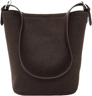 LAORENTOU Canvas Designer Shoulder Bag for Women, Bucket Crossbody Bag for Ladies, Large Capacity Tote Bag