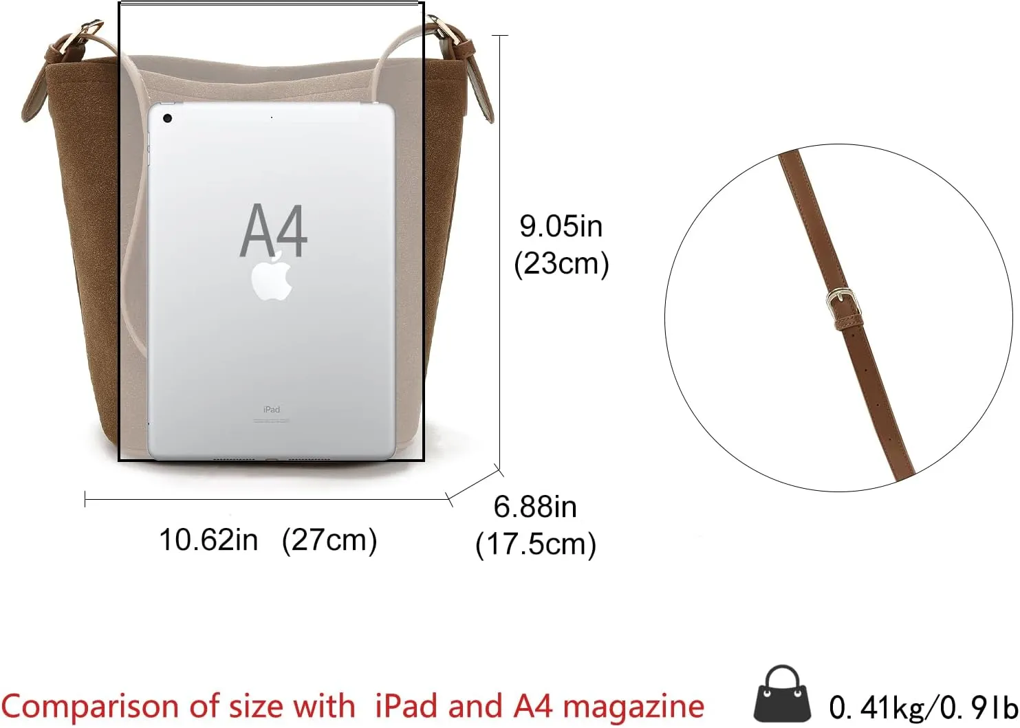 LAORENTOU Canvas Designer Shoulder Bag for Women, Bucket Crossbody Bag for Ladies, Large Capacity Tote Bag