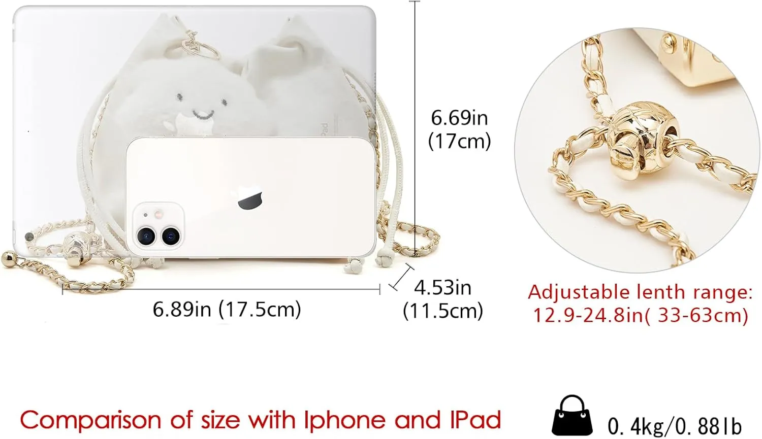 LAORENTOU Suede Designer Crossbody Bag for Women, Bucket Style Shoulder Bag for Ladies, Medium Size Purse with Chain Strap