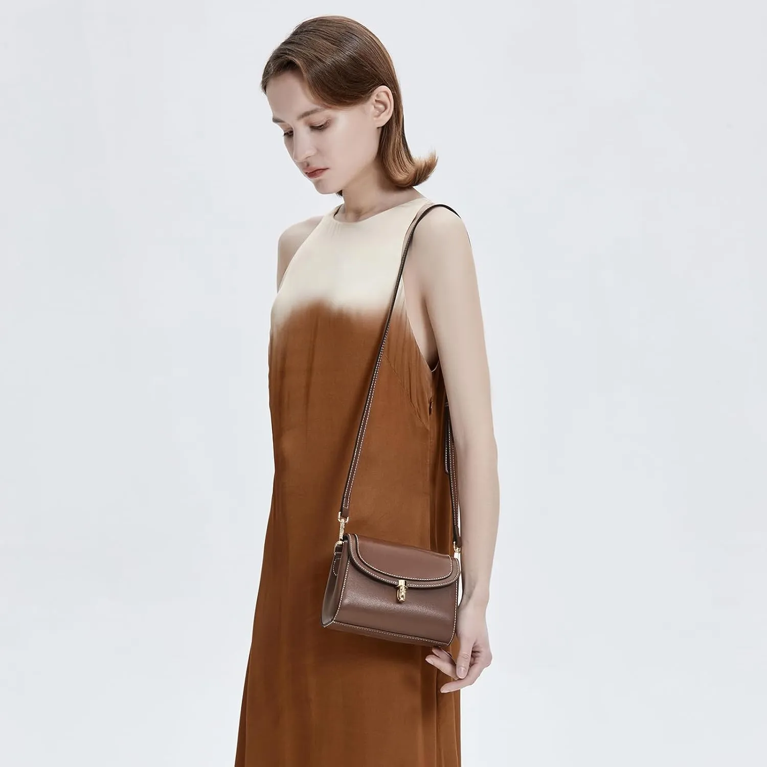 LAORENTOU Vegan Leather Top-handle Crossbody Bag for Women Satchel Trendy Handbags Printed Purse