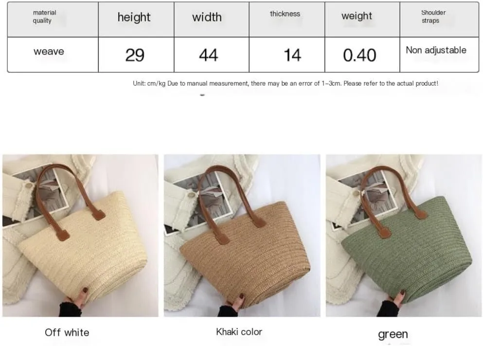Large capacity Bag Colorful and Simple Straw Bucket - shaped Handbag: Enjoy Leisurely Outing Time Ladies shoulder Bag