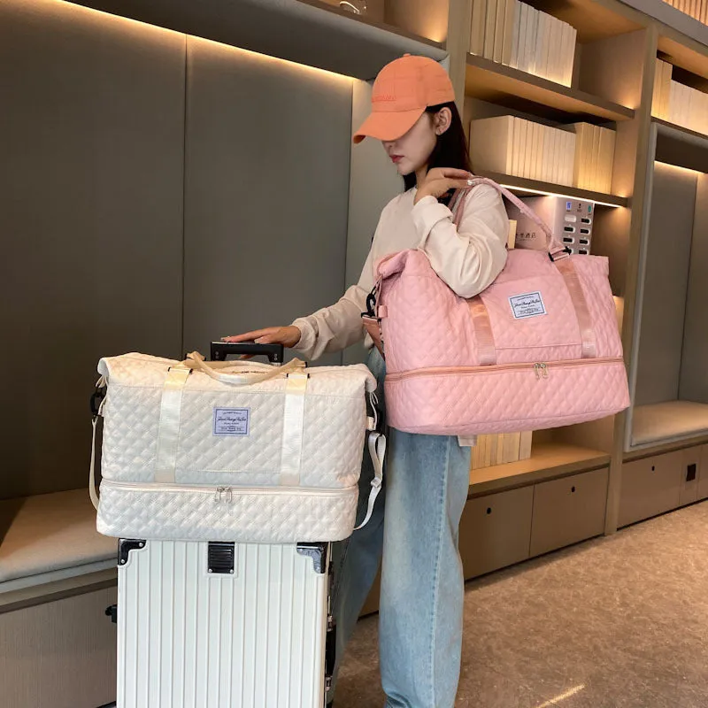 Large Capacity Totes Travel Duffle Bags Dry And Wet Separation Fitness Gym Shoulder Bag For Weekender Overnight Essentials Mommy Handbag