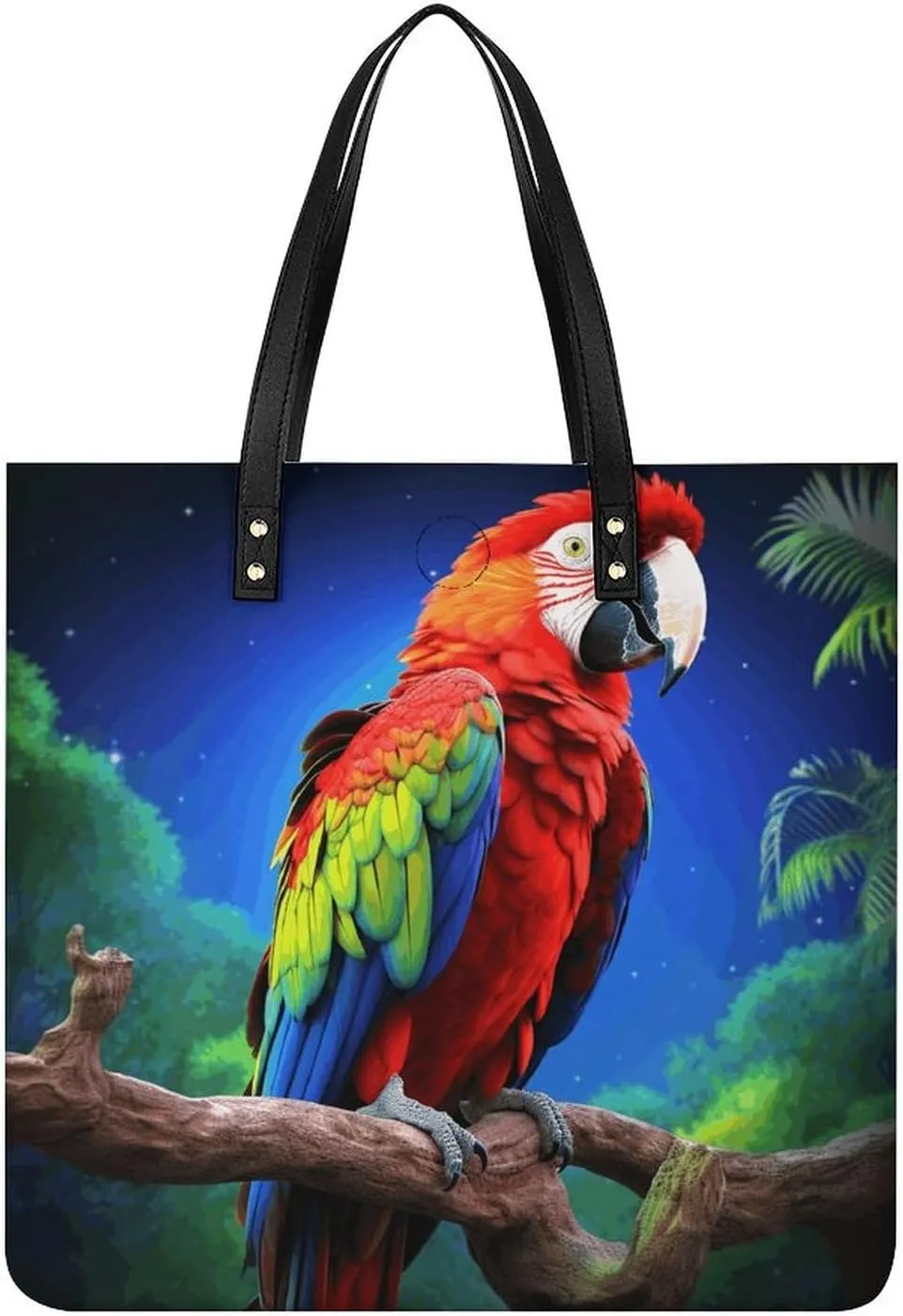 Large Grocery Bags Beach Tote Parrot Bag for Women Shoulder Bag for Travel Work Handbag