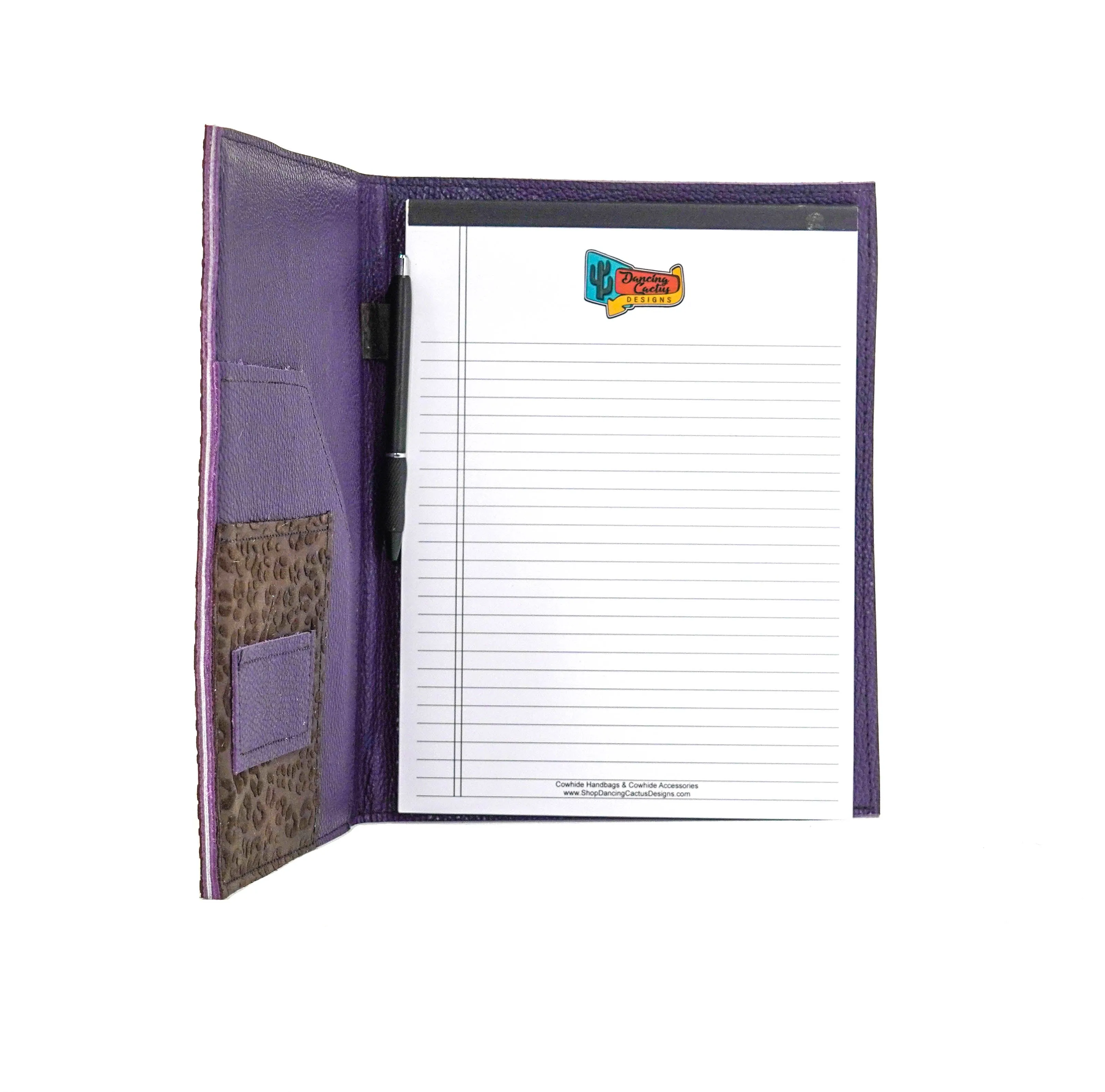 Large Notepad Cover - Brindle w/ Espresso Leopard