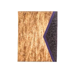 Large Notepad Cover - Brindle w/ Espresso Leopard