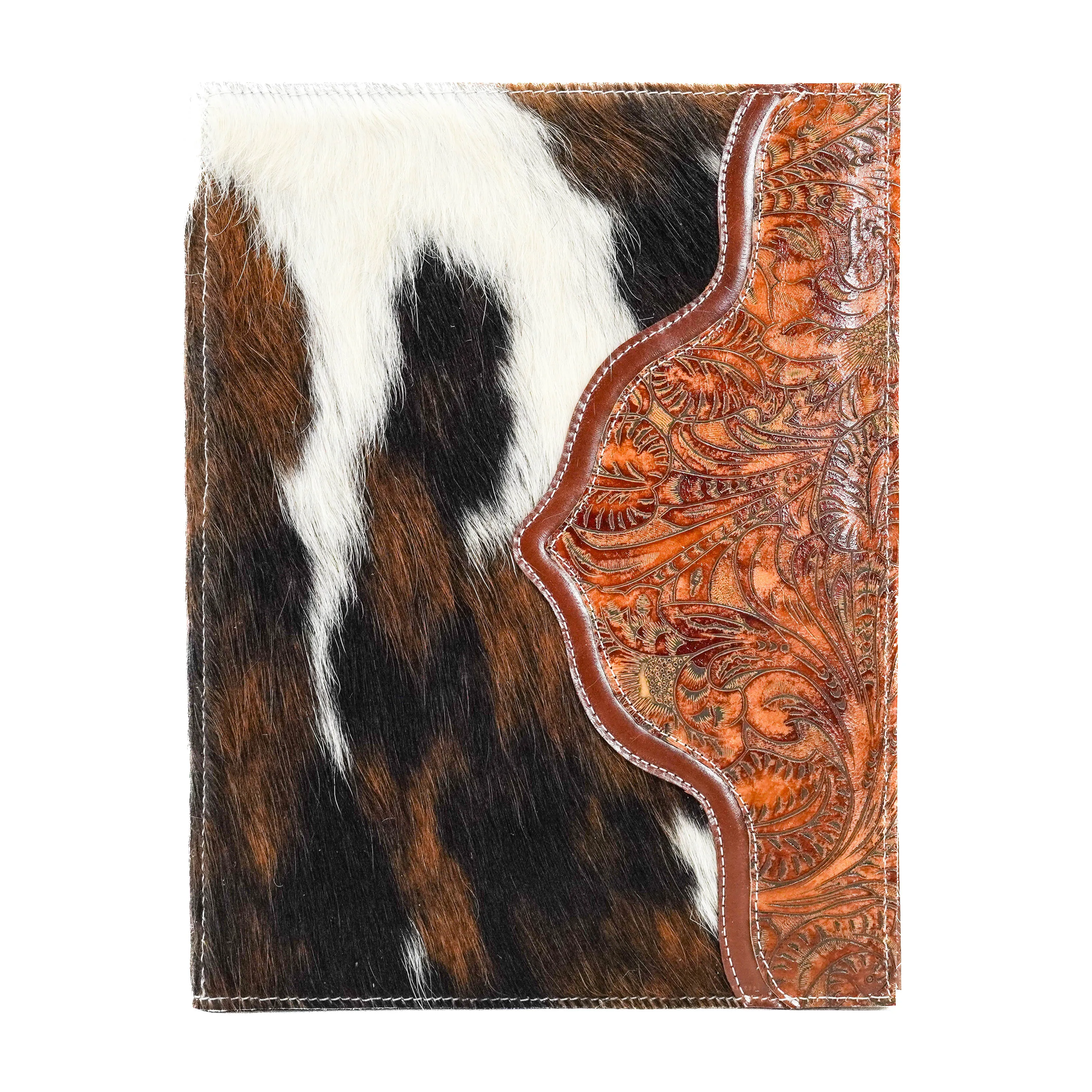 Large Notepad Cover - Tricolor w/ Brandy Tool