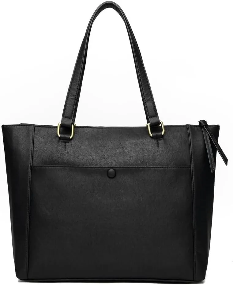 Large Tote Bag for Women Vegan Leather Tote Bag with Zipper Ladies Travel Work Purses and Handbags