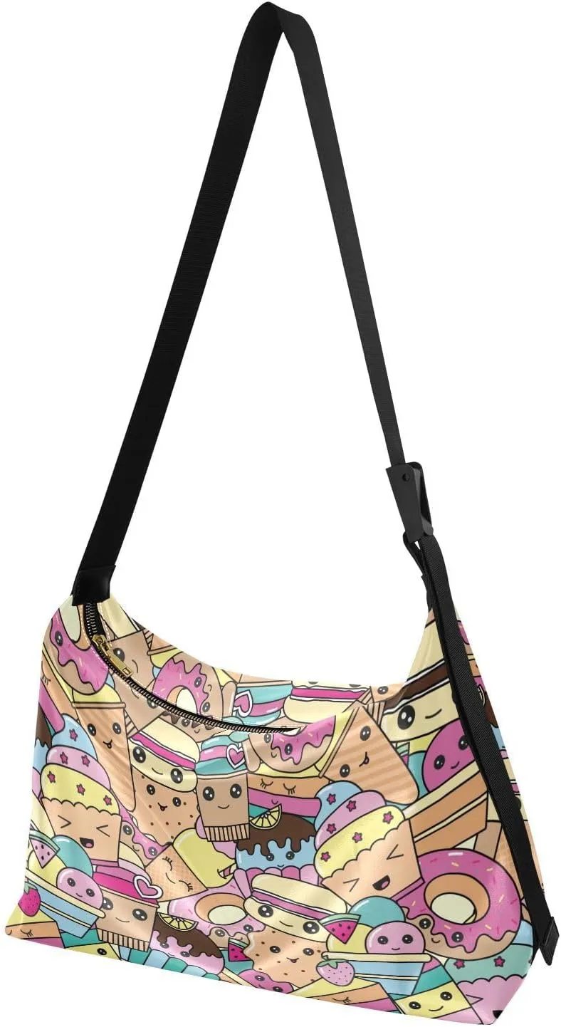 Leather Crossbody Shoulder Tote Bag for Women and Men W/Multi-pocket Casual Purse Messenger Bags Travel Work Multicolor 1