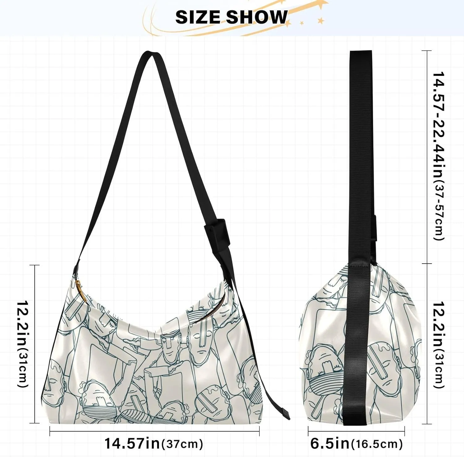Leather Crossbody Shoulder Tote Bag for Women and Men W/Multi-pocket Casual Purse Messenger Bags Travel Work Multicolor 1