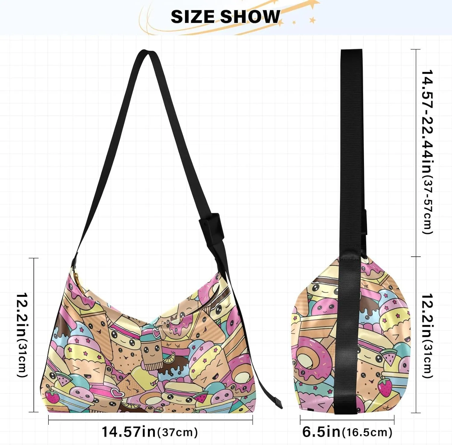 Leather Crossbody Shoulder Tote Bag for Women and Men W/Multi-pocket Casual Purse Messenger Bags Travel Work Multicolor 1
