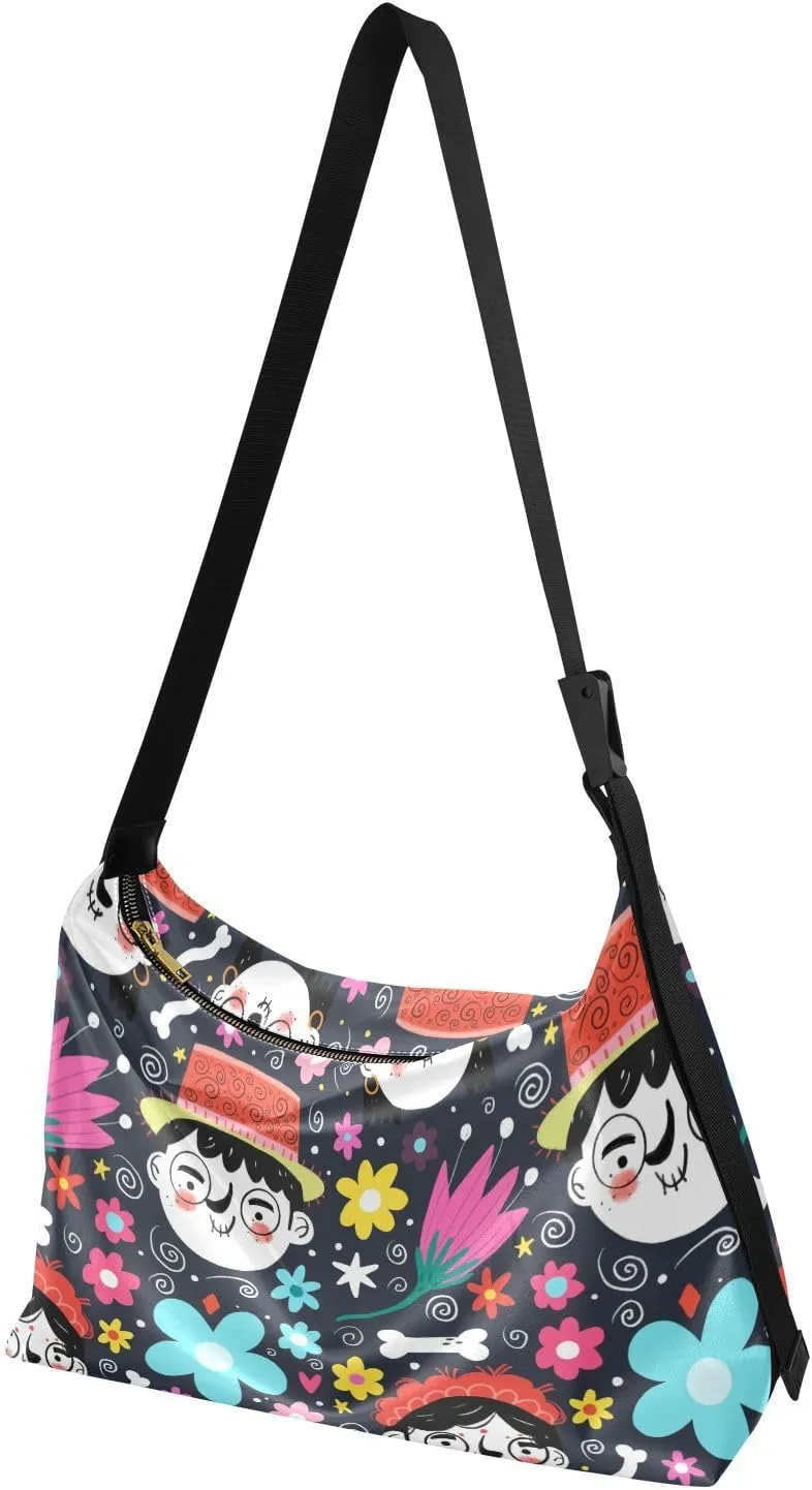 Leather Crossbody Shoulder Tote Bag for Women and Men W/Multi-pocket Casual Purse Messenger Bags Travel Work Multicolor 1