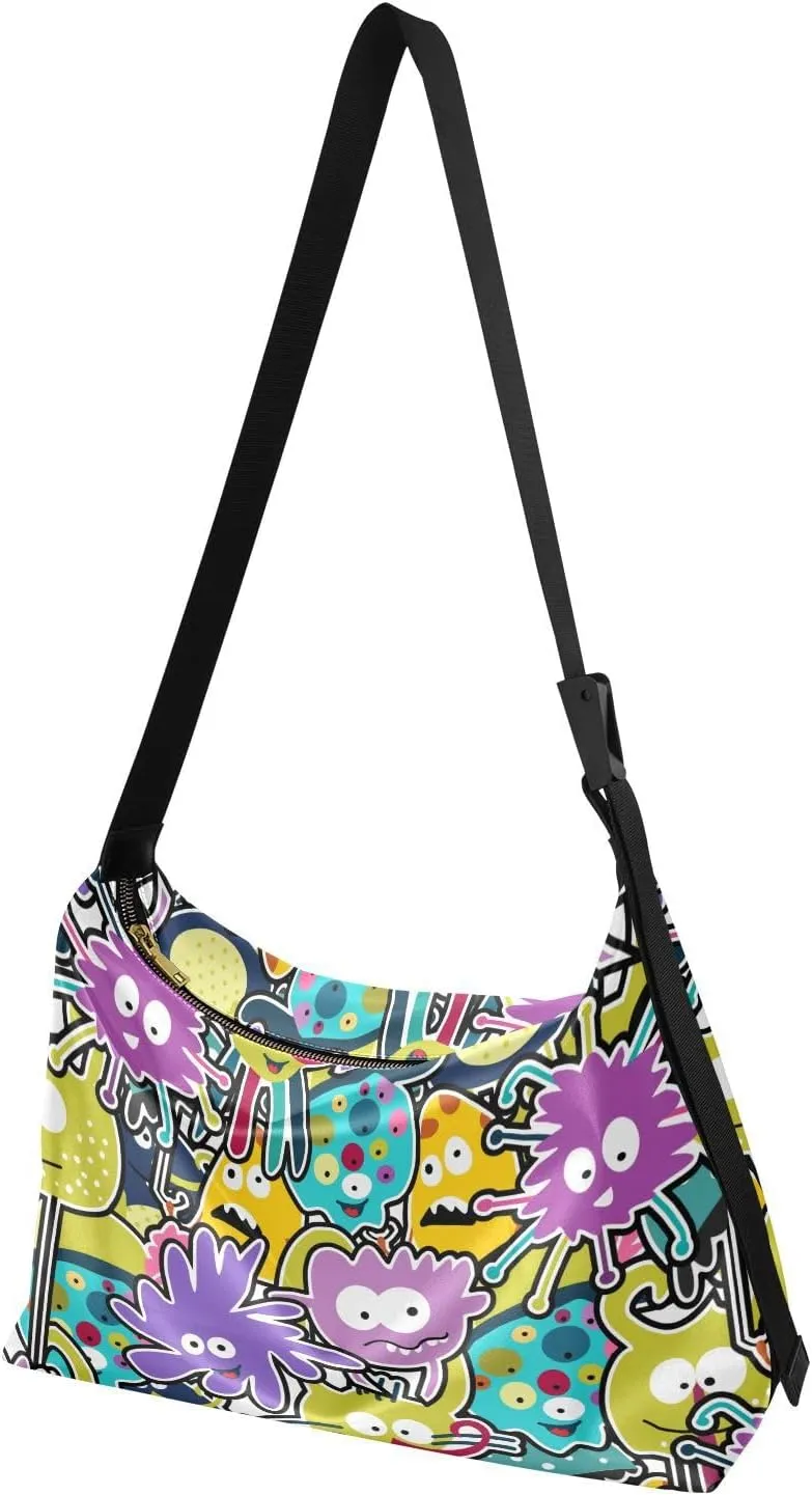 Leather Crossbody Shoulder Tote Bag for Women and Men W/Multi-pocket Casual Purse Messenger Bags Travel Work Multicolor 1