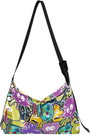 Leather Crossbody Shoulder Tote Bag for Women and Men W/Multi-pocket Casual Purse Messenger Bags Travel Work Multicolor 1