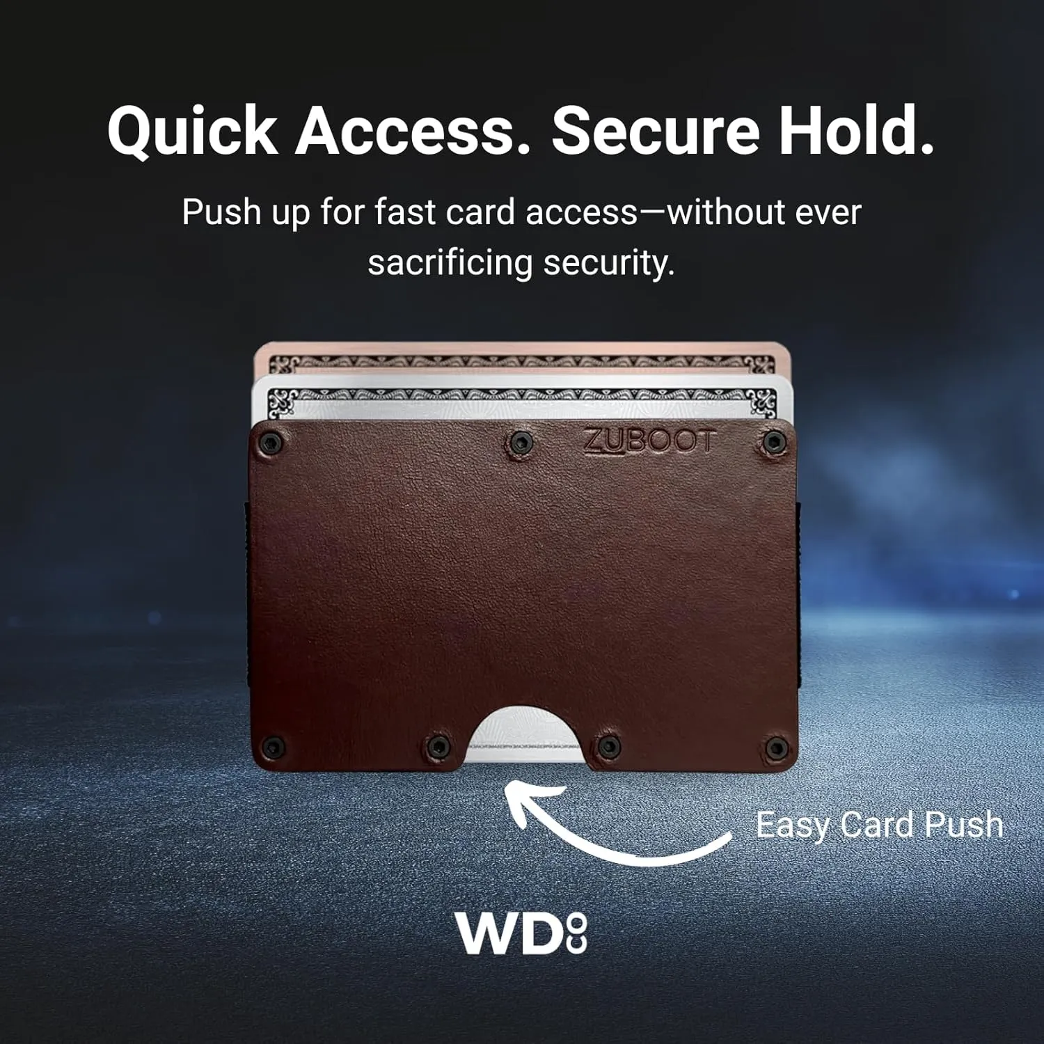 Leather RFID Wallet for Men – Slim Minimalist Front Pocket Wallet with Built-In Metal Cash Clip – Durable Brown Leather Card Holder for 16 Cards & Bills, RFID Protection (Brown, Cash Clip)
