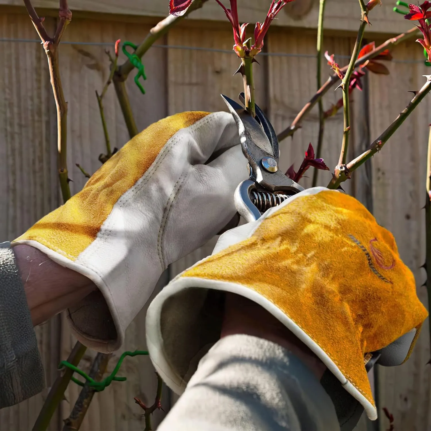 Leather Work Gloves for Men,Safety Work Gloves for Gardening,Yard,Construction,Spot Welding,Unlined Working Glove