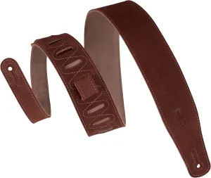 Levy's Leathers Simply Suede Series 2.5" Hand-Brushed Natural Dye Guitar Strap; Rust (MS26-RST)