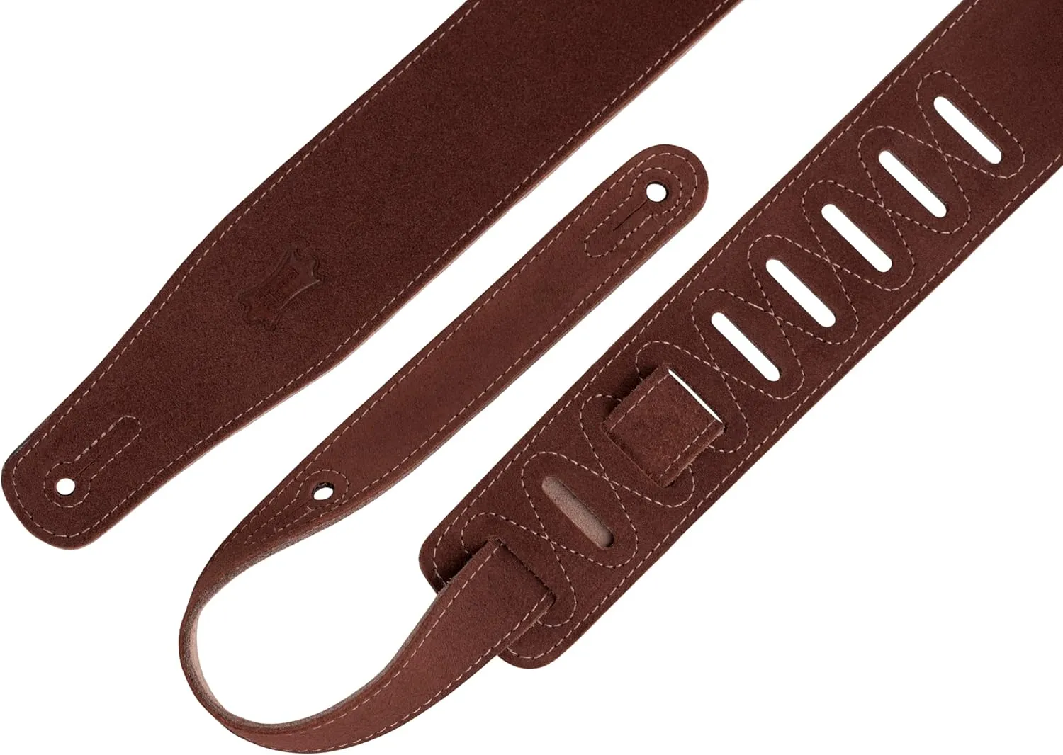 Levy's Leathers Simply Suede Series 2.5" Hand-Brushed Natural Dye Guitar Strap; Rust (MS26-RST)