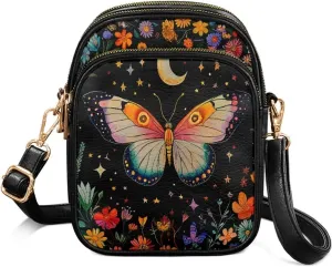 Lightweight Crossbody Bag with Adjustable Strapfor Women Ladies with Three Compartment