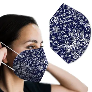 Lightweight Face Mask Cover for ear loop KN95 masks - Liberty London Whispering Stars Cover - Single layer bonded fabric - No extra loops!