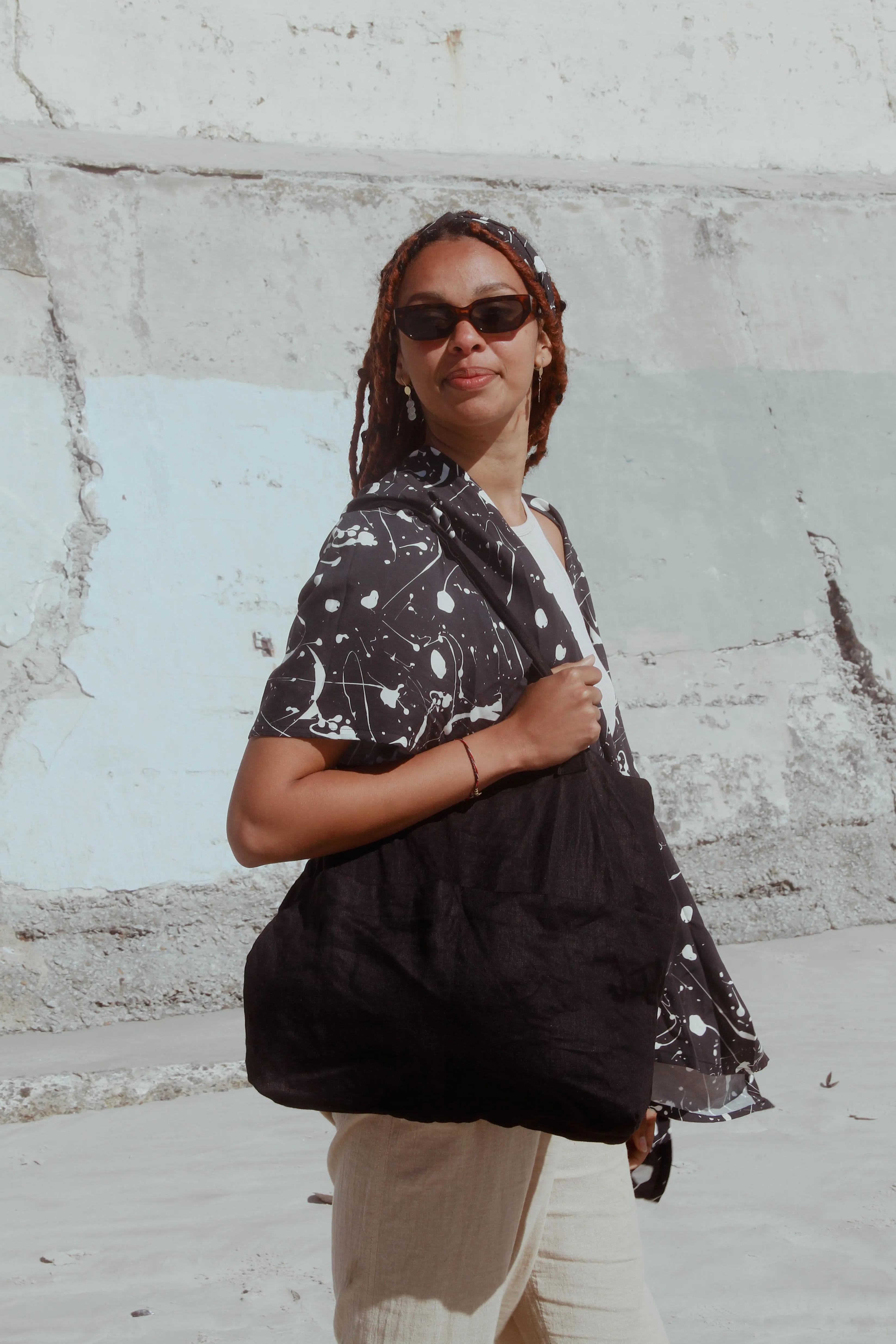 Linen Market Tote Bag