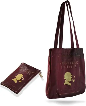 Literary Themed Bag Collection-Sherlock Holmes |Red Set|Stylish&Unique Tote&Clutch Bags |Canvas &PU Leather|Literary Enthusiasts |Practical &Reusable| Suitable for Various Occasions