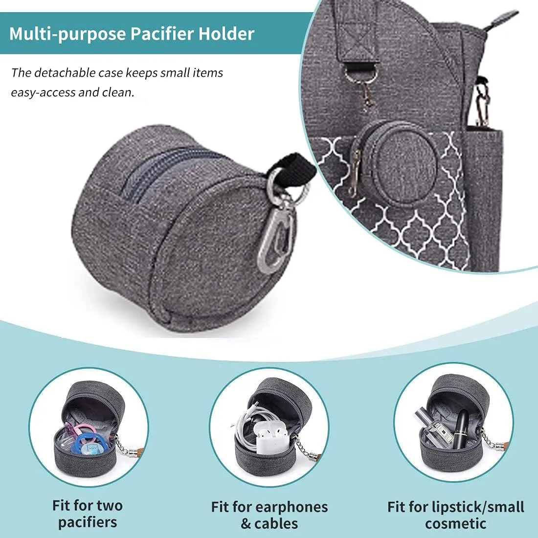 Lmbabter Diaper Bag Tote with Changing Station Upgrade Multi-Function Baby Bag with Adjustable Shoulder Strap