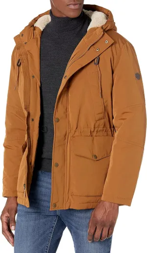 LONDON FOG Men's Faux Sherpa Lined Parka