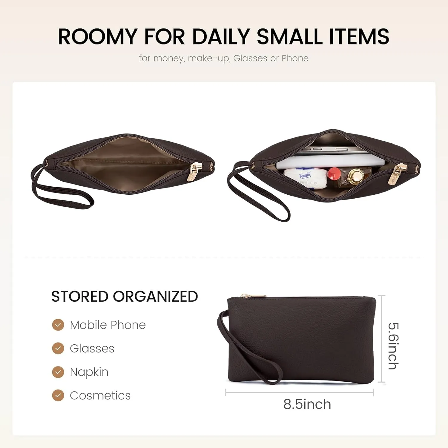 LOVEVOOK Laptop Tote Bag for Women 15.6 Inch Work Bag Leather Laptop Bag with Clutch, Large Capacity Office Purse Computer Briefcase Shoulder Bag for Casual Business Travel, Coffee