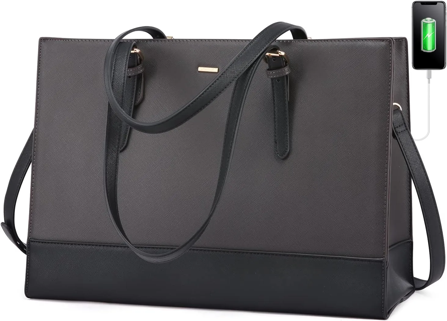 LOVEVOOK Laptop Tote for Women, Fashion Computer Bag 15.6 Inch Large Handbag, Shoulder Bag Purse for Business Work