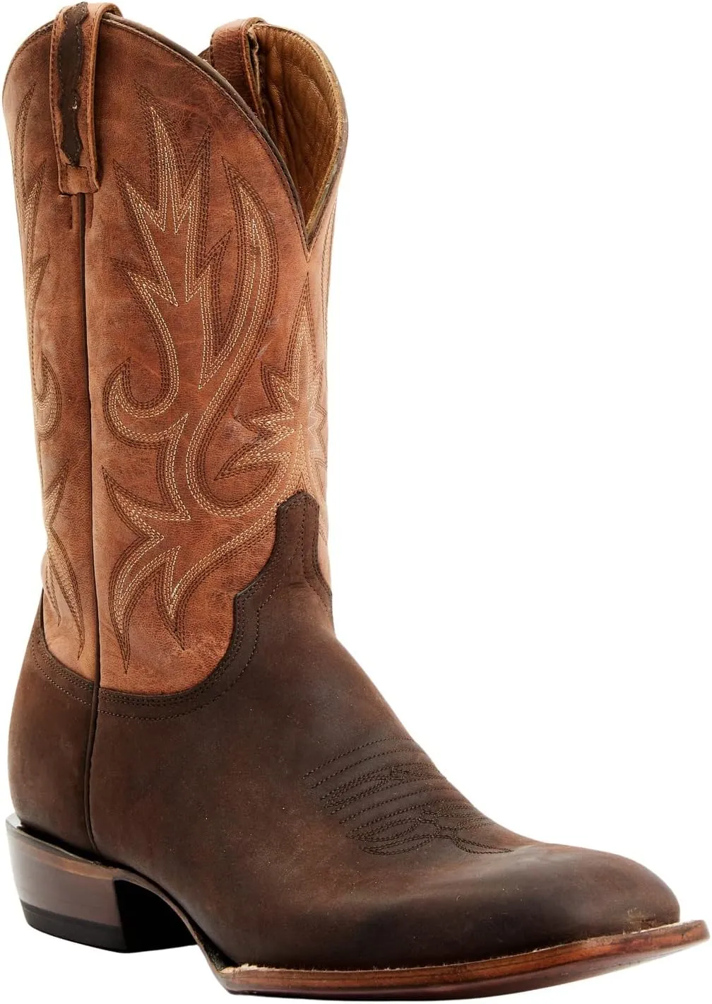 Lucchese Men's Gordon Western Boot Wide Square Toe Chocolate 12 D