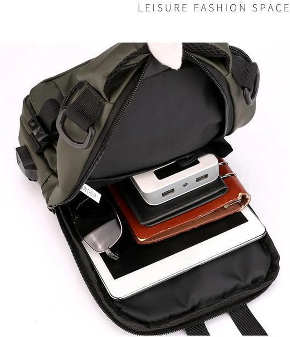 Luckyabow Waterproof Crossbody Bag, 2025 New Luckyabow Waterproof Sling Bag Backpack For Women Men, For Hiking And Walking (Black)