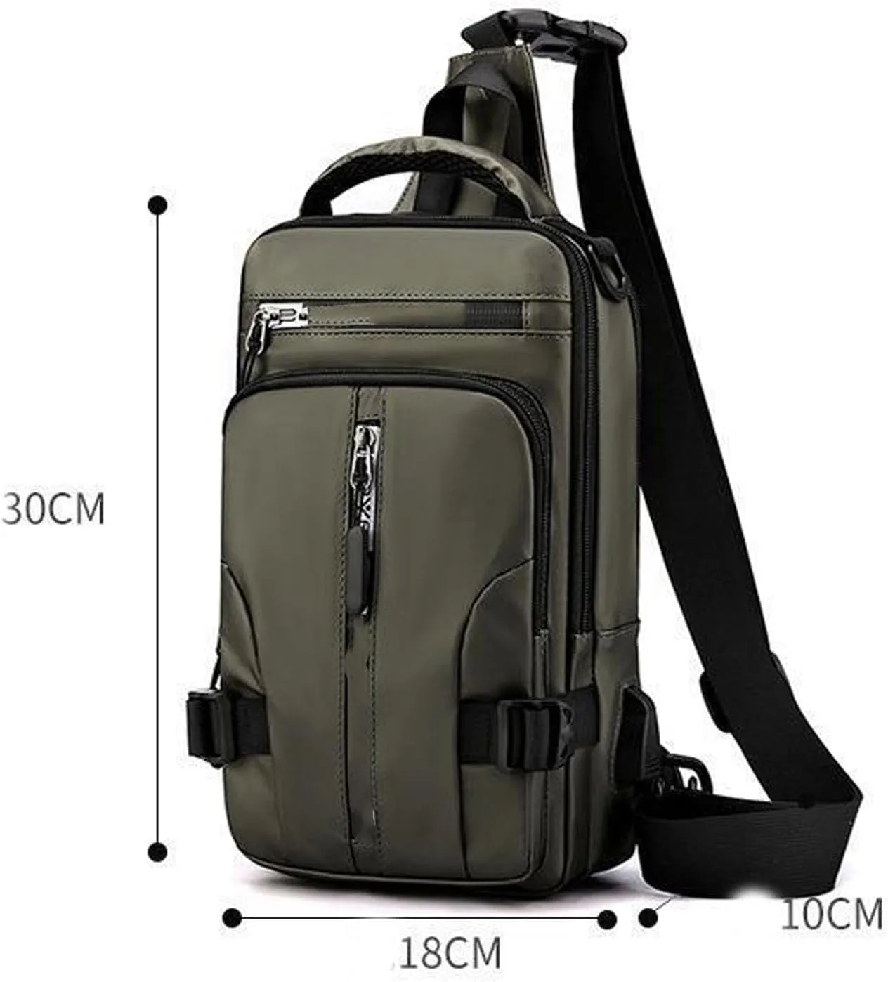 Luckyabow Waterproof Crossbody Bag, 2025 New Luckyabow Waterproof Sling Bag Backpack For Women Men, For Hiking And Walking (Black)