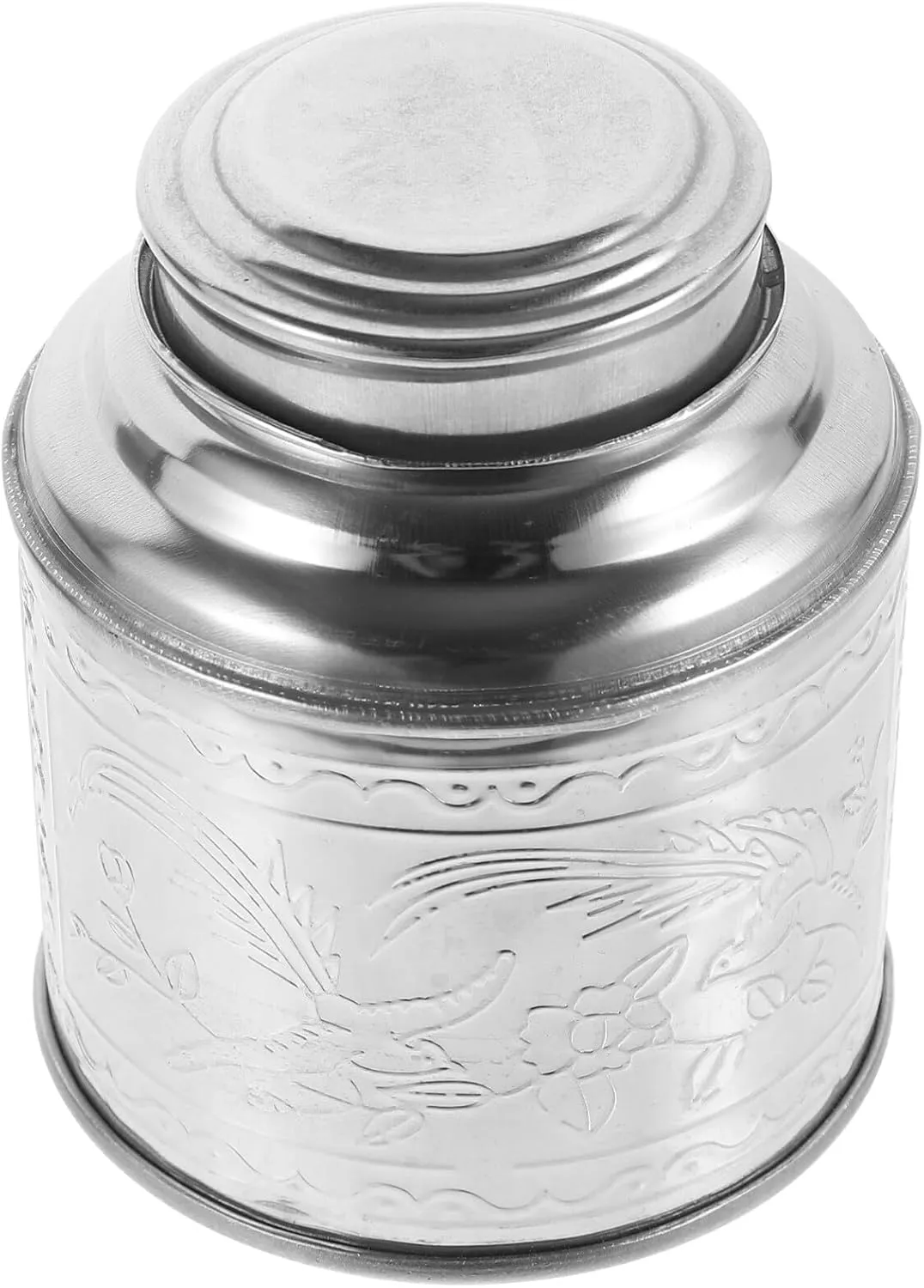 Luxshiny Tea Tin Canister Loose Leaf Tea Container Stainless Steel Tin Can Box with Airtight Lids 100g Tin Containers for Loose Tea Tea Bags