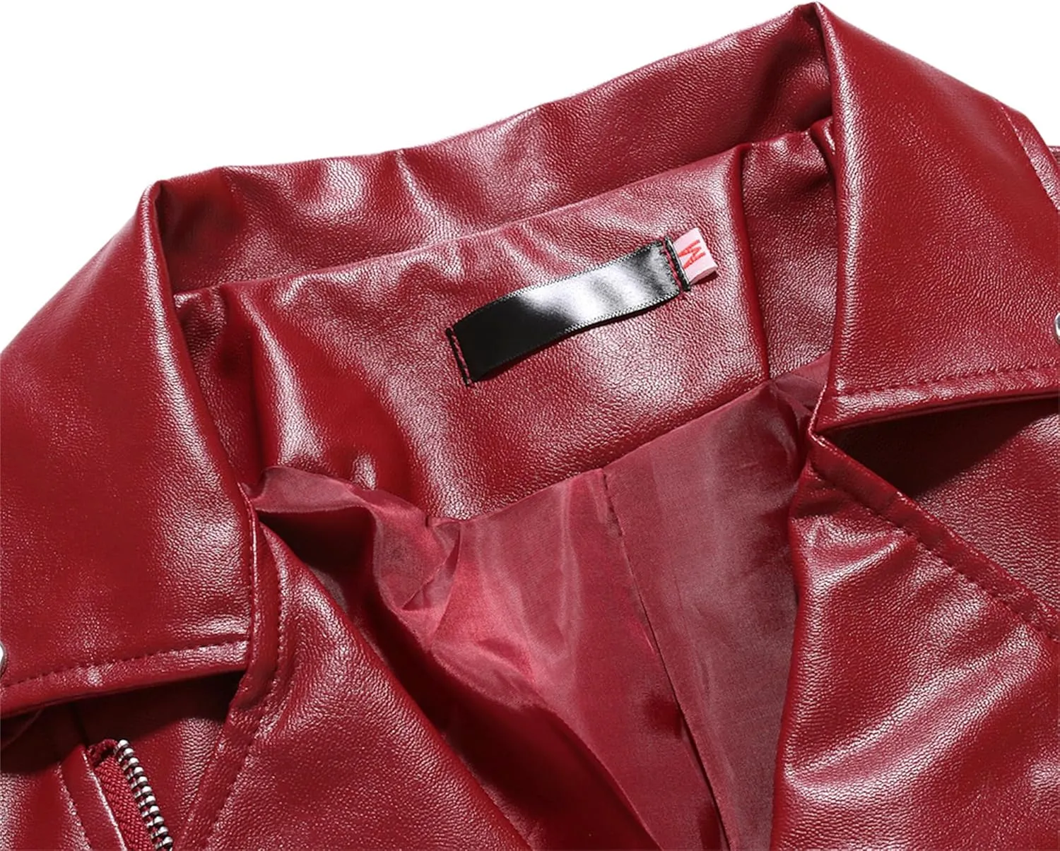 Male Motorcycle Racer Jackets Lapel Asymmetric Zip-Up Coats Casual Belted Motor Jacket All-Weather Riding