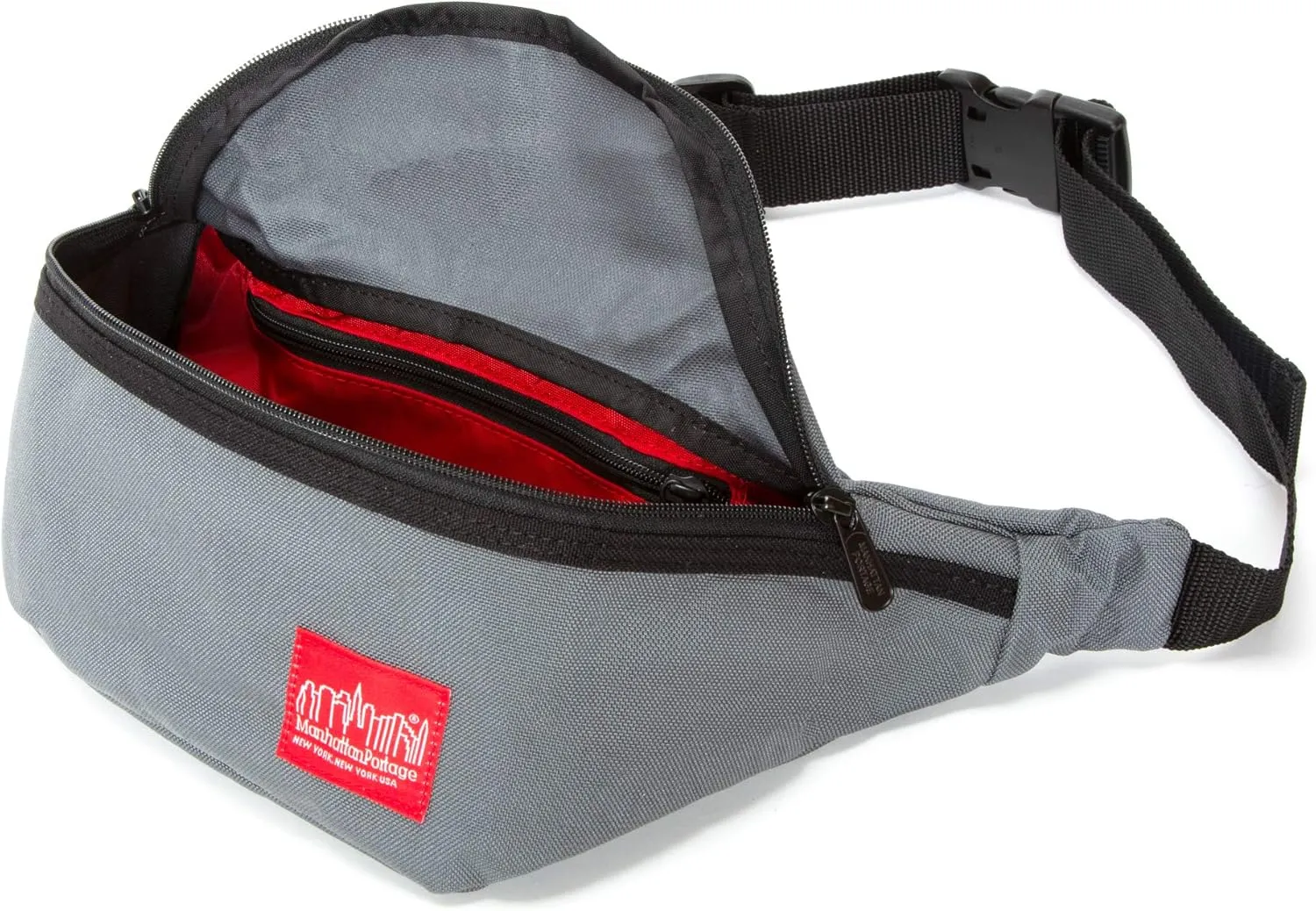 Manhattan Portage Brooklyn Bridge Waist Bag (GRY, men, women, water resistant, cross body, waist, buckle closure, 1000D)