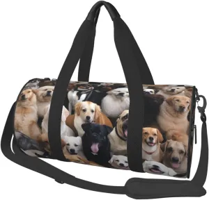 Many dogs Printed Sports Gym Bag for Men Women Foldable Duffel Bag Carry On Weekender Bag for Travel Sports