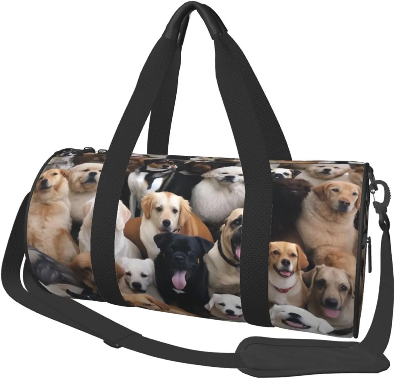 Many dogs Printed Sports Gym Bag for Men Women Foldable Duffel Bag Carry On Weekender Bag for Travel Sports