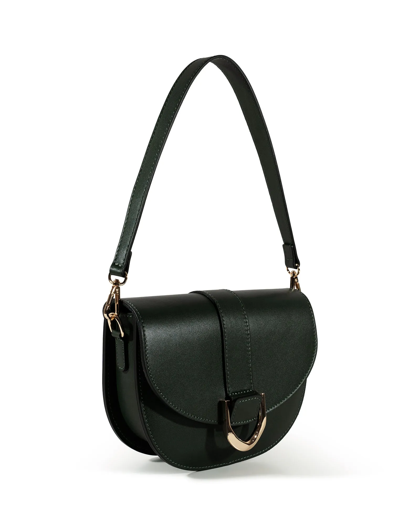 Marsala Leather Crossbody Bag - Forest