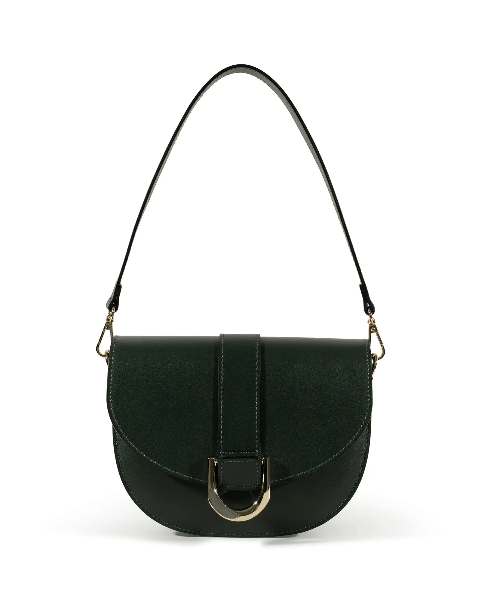 Marsala Leather Crossbody Bag - Forest