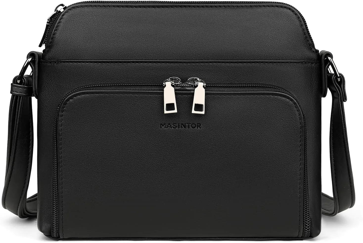 MASINTOR Crossbody Purse Bags for Women, Multi-Pocket Soft Leather Shoulder Purse with Tassel, Lightweight Travel Handbag