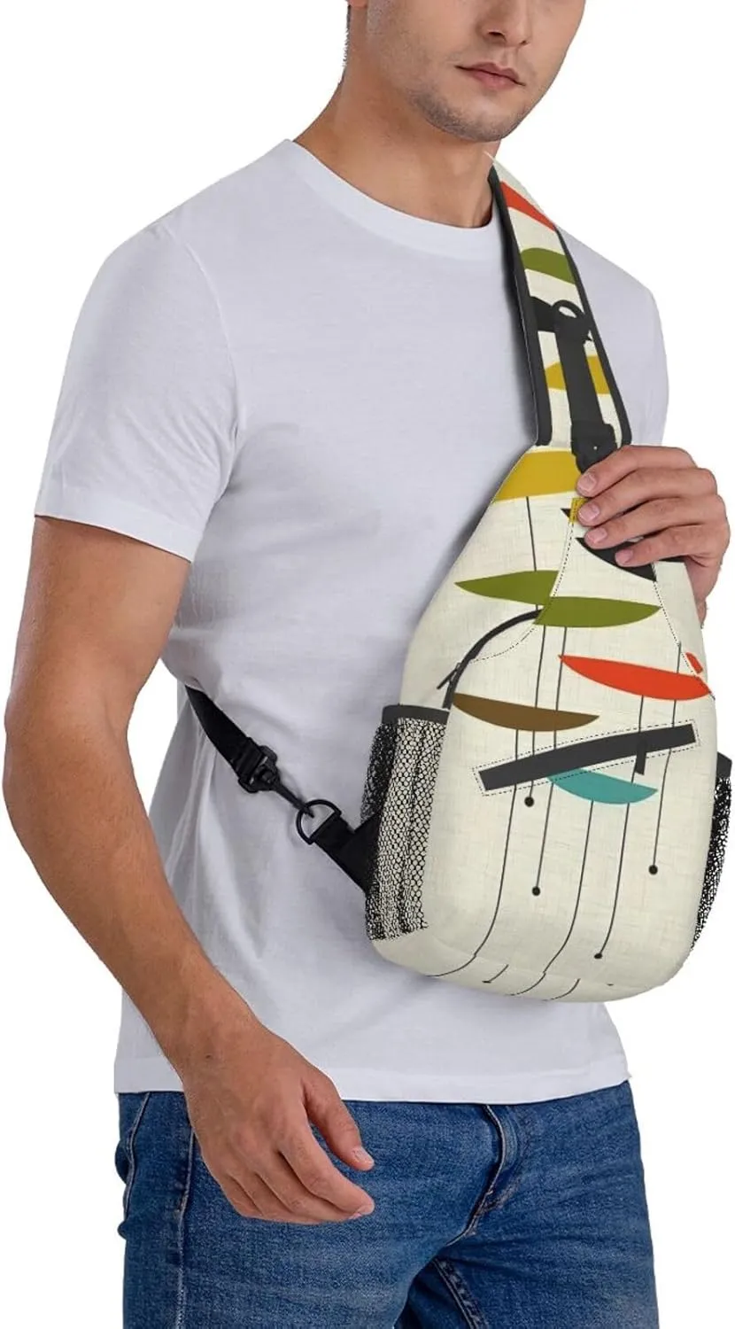Math Formula Print Crossbody Sling Backpack For Women Men,Sling Bag Travel Hiking Chest Bag Daypack