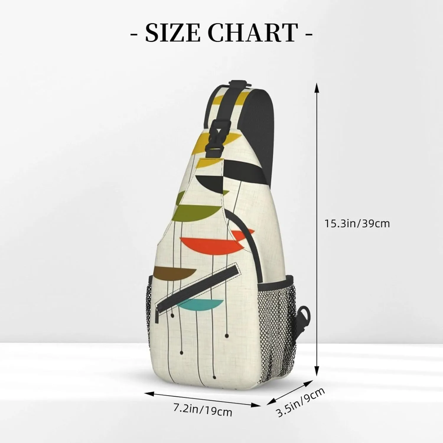 Math Formula Print Crossbody Sling Backpack For Women Men,Sling Bag Travel Hiking Chest Bag Daypack