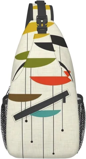 Math Formula Print Crossbody Sling Backpack For Women Men,Sling Bag Travel Hiking Chest Bag Daypack