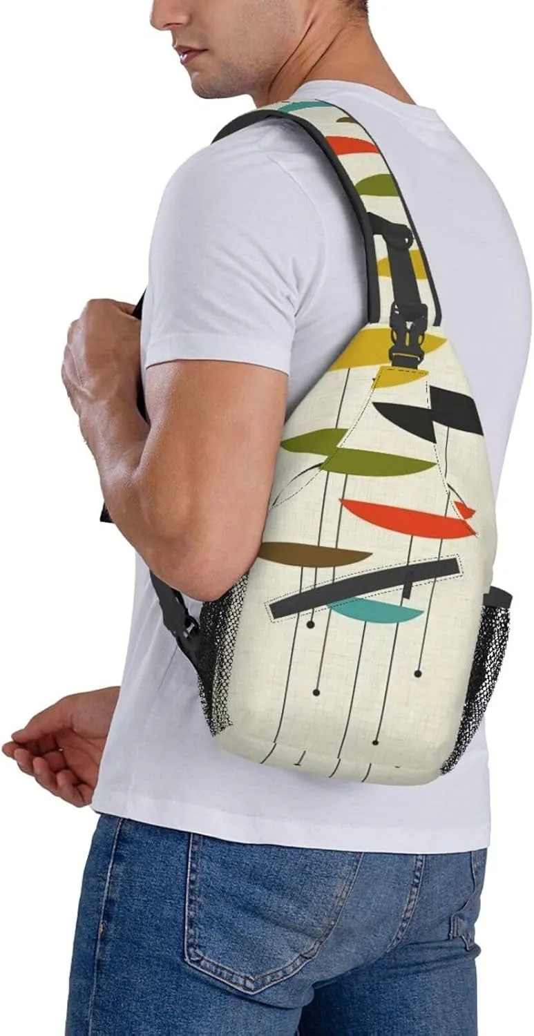 Math Formula Print Crossbody Sling Backpack For Women Men,Sling Bag Travel Hiking Chest Bag Daypack