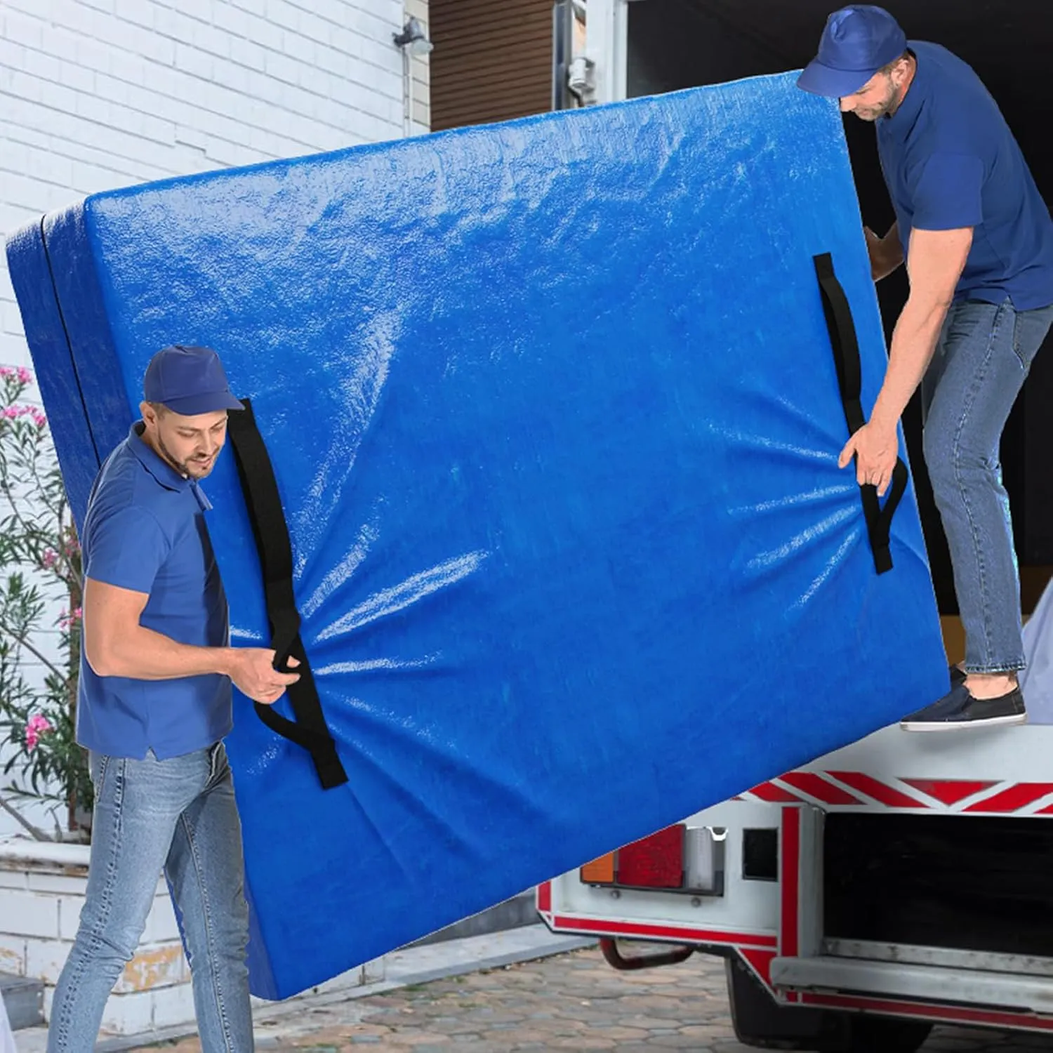 Mattress Bags for Moving, Reusable Heavy Duty Moving Supplies, Premium Mattress Protector with 8 Sturdy Handles, Durable Zipper & Waterproof Protection for Moving & Storage, King Size