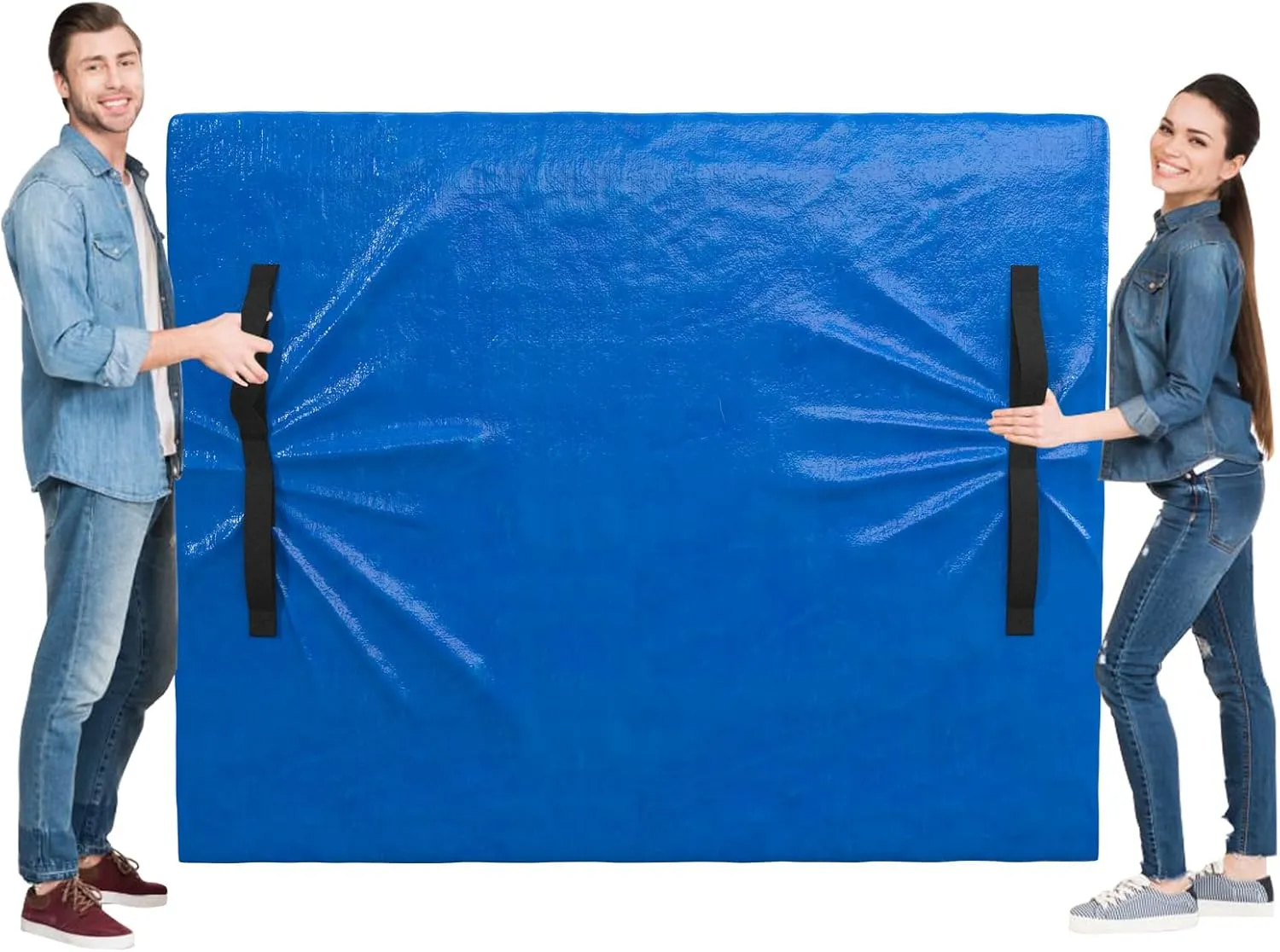 Mattress Bags for Moving, Reusable Heavy Duty Moving Supplies, Premium Mattress Protector with 8 Sturdy Handles, Durable Zipper & Waterproof Protection for Moving & Storage, King Size