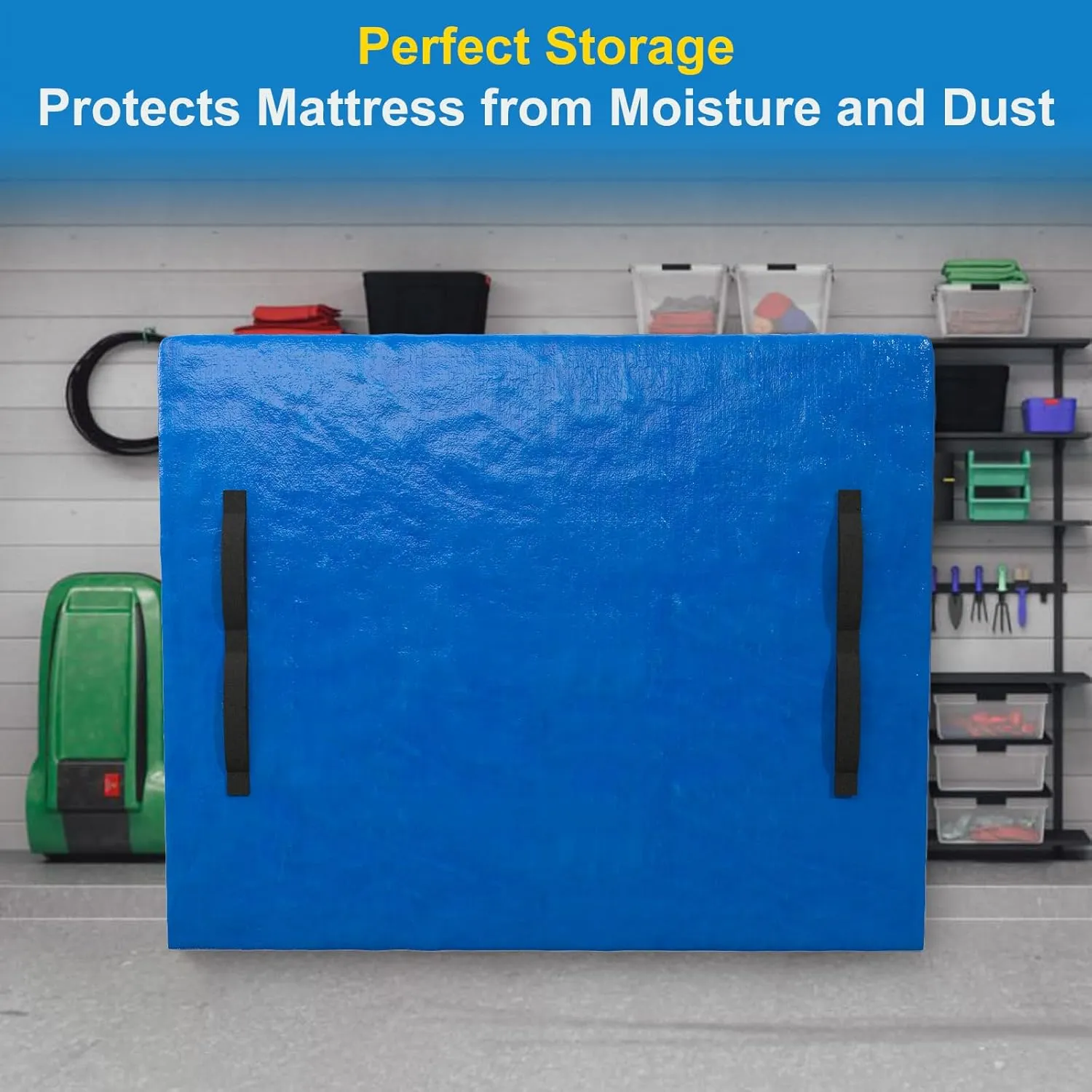 Mattress Bags for Moving, Reusable Heavy Duty Moving Supplies, Premium Mattress Protector with 8 Sturdy Handles, Durable Zipper & Waterproof Protection for Moving & Storage, King Size