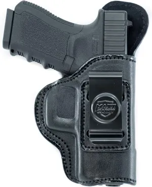 Maxx Carry IWB Leather Gun Holster for Walther PPQ, PPQ M2, PPQ .45 | CANIK TP9SF Elite | FN FNX45 | H&K HK 45, USP 9mm & 40 S&W | Sig Sauer P250 Compact